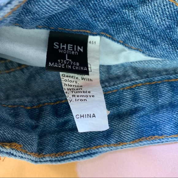 High Rise Distressed Denim Shorts - Picture 2 of 3